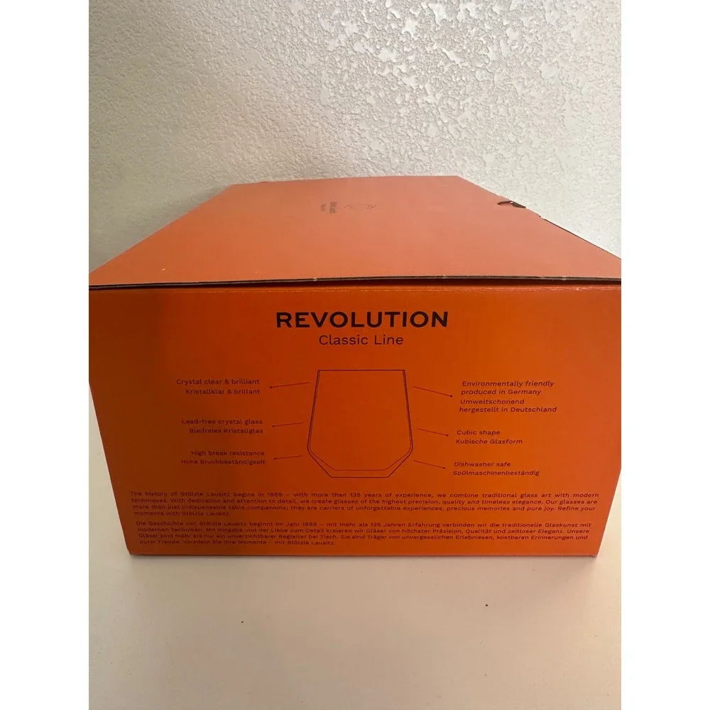 Stölzle Lausitz Clear Revolution 6pc Whisky D.O.F. Tumbler Glass Set‎ 16oz